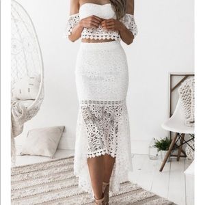 Two Piece White Outfit